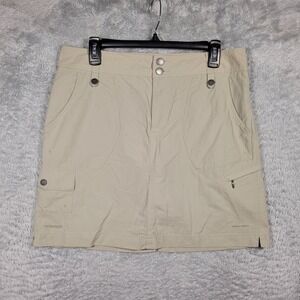 Columbia Titanium Skort Womens 10 Beige Omni-Dry Hiking Outdoor Athletic Utility